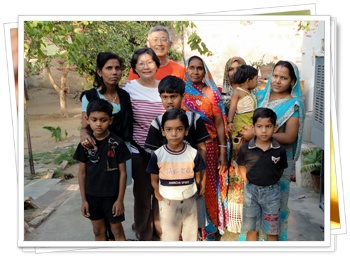 Warren & Ingrid at Jaipur with my family member at home